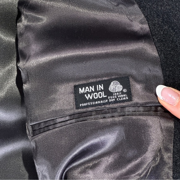 Stanton Wood USA Made Wool Overcoat Double Breasted Mens Large - Picture 9 of 16